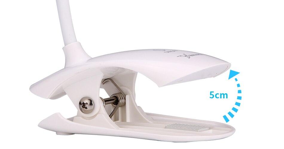 USB LED Clip-On Desk Lamp with Touch Control