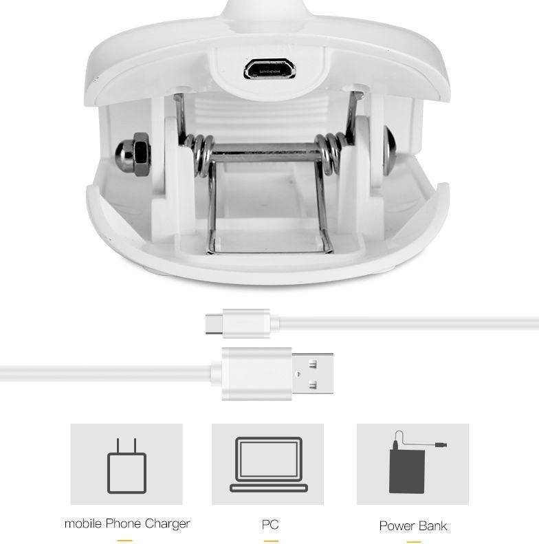 USB LED Clip-On Desk Lamp with Touch Control
