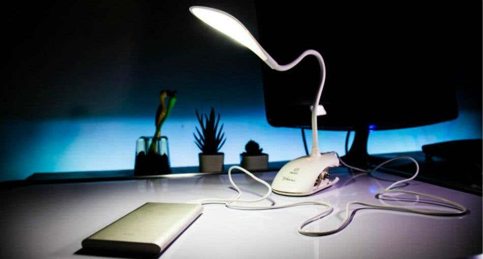 USB LED Clip-On Desk Lamp with Touch Control