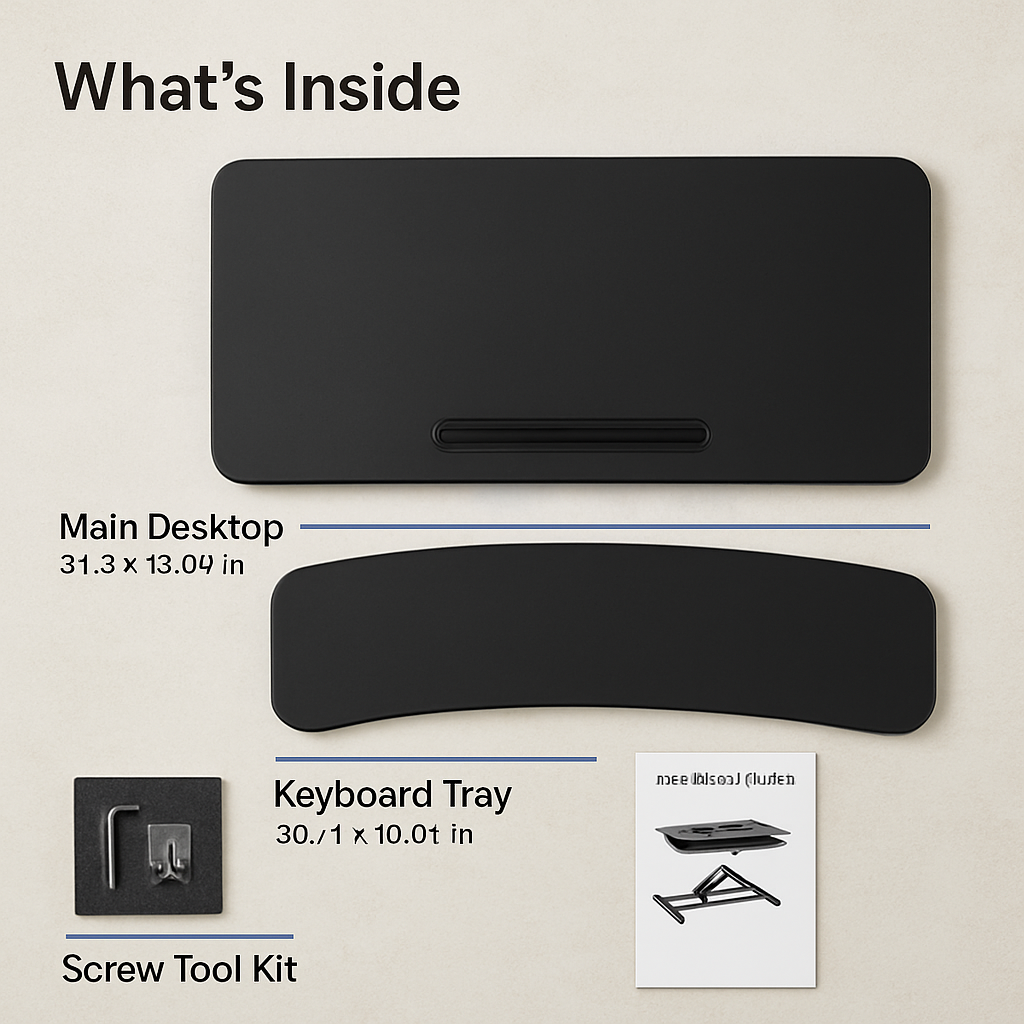 Adjustable Standing Desk Converter for Dual Monitors