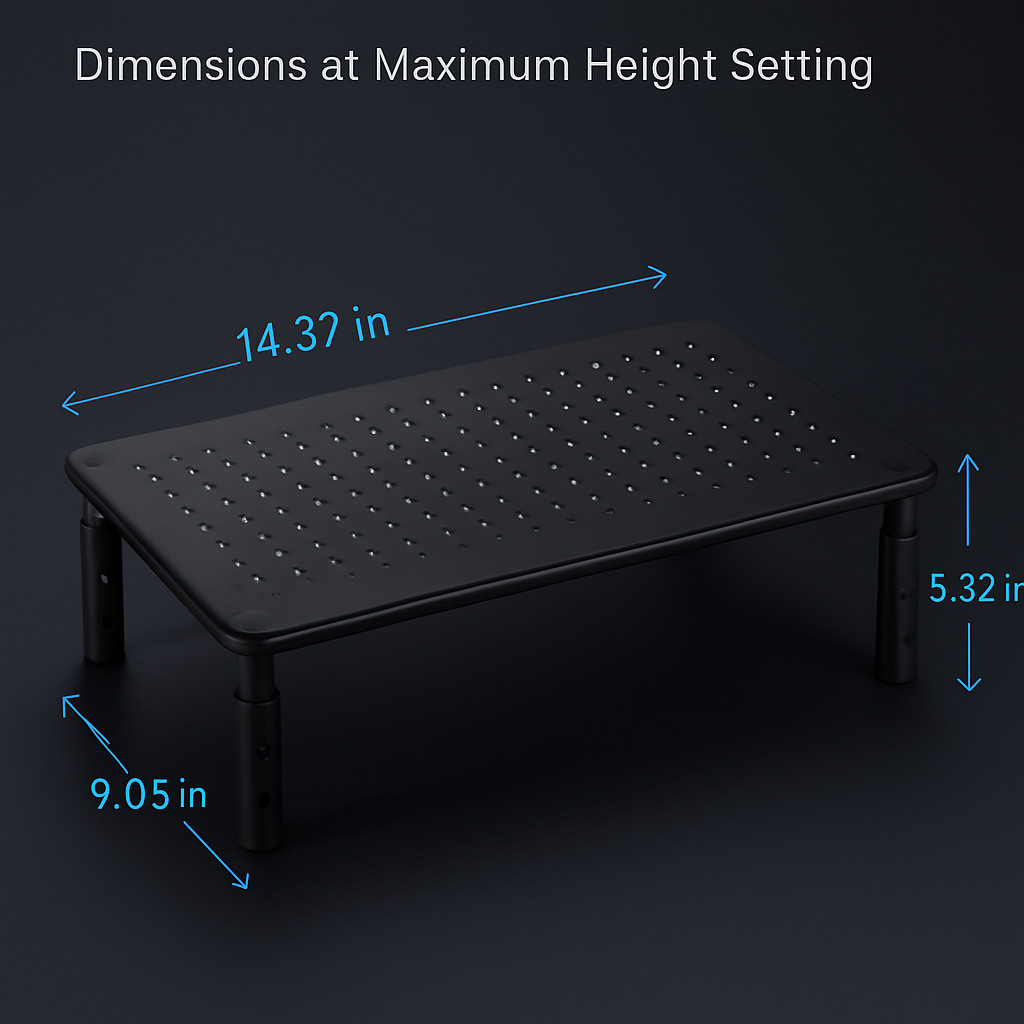 3-Height Adjustable Monitor Stand Riser