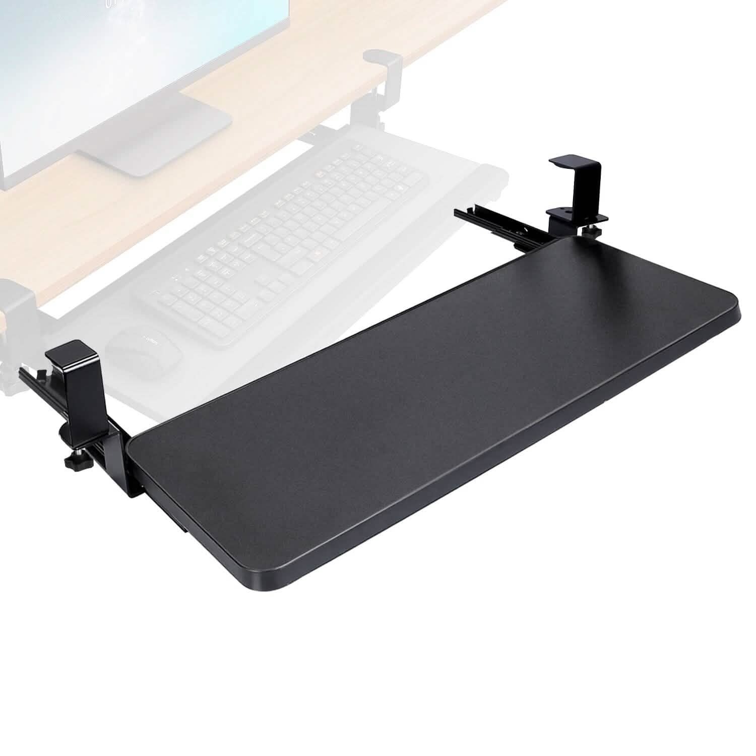 Retractable Under Desk Keyboard Mouse Tray
