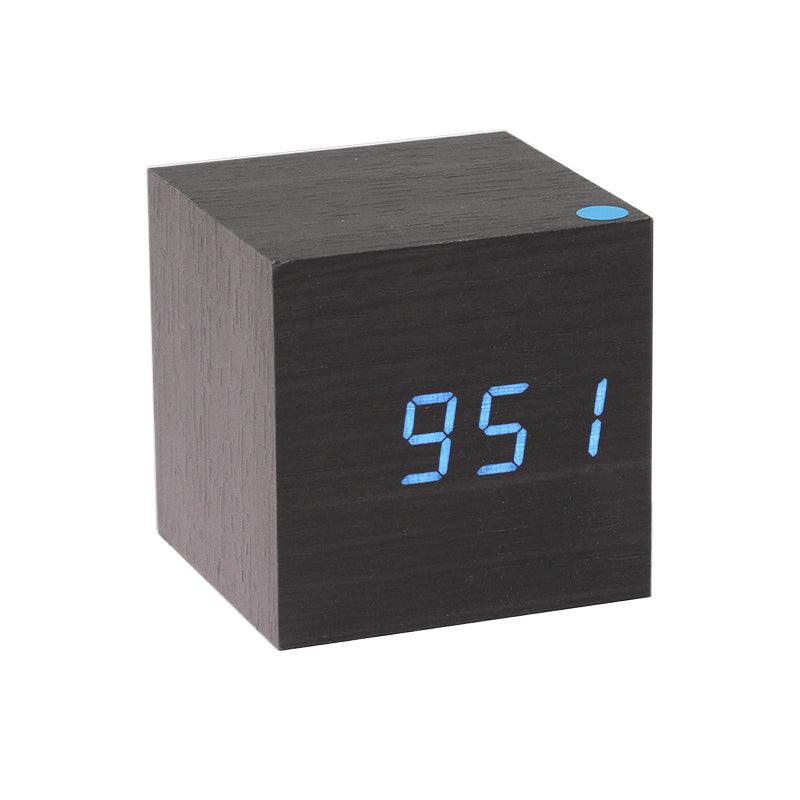 Wooden LED Digital Alarm Clock with Temperature