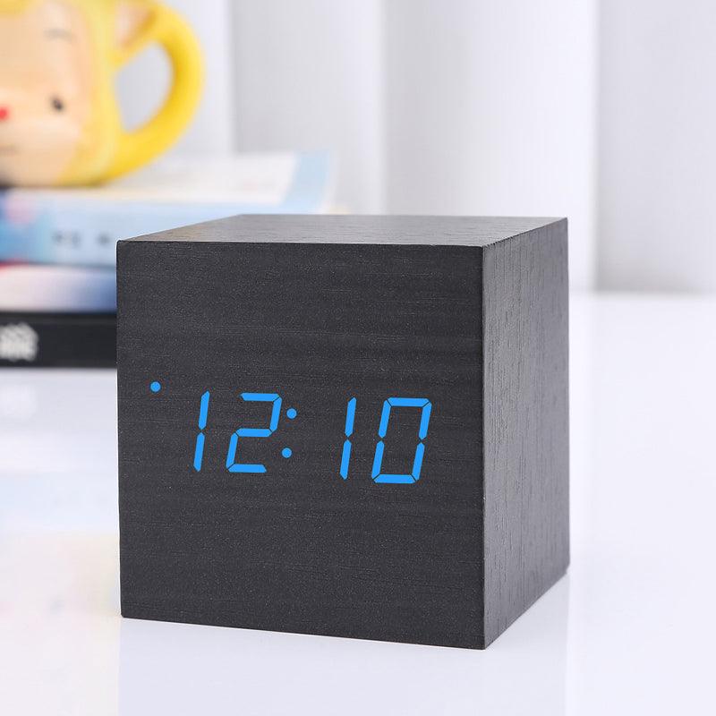 Wooden LED Digital Alarm Clock with Temperature