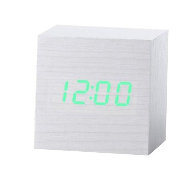 Wooden LED Digital Alarm Clock with Temperature
